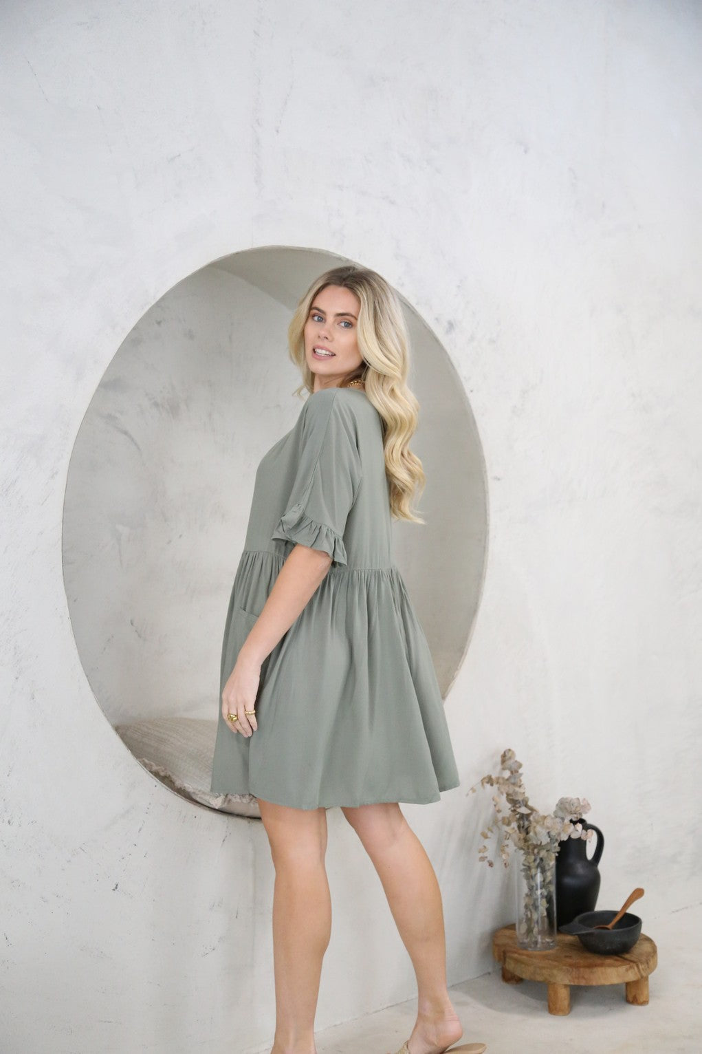 Cleo Mini Dress - Khaki