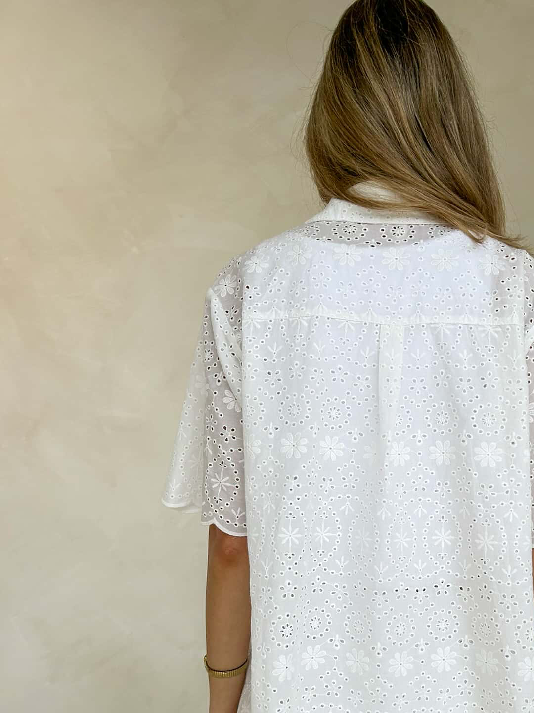 Meadow Shirt - White Anglaise