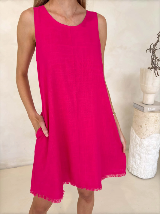 Freya Dress - Hot Pink