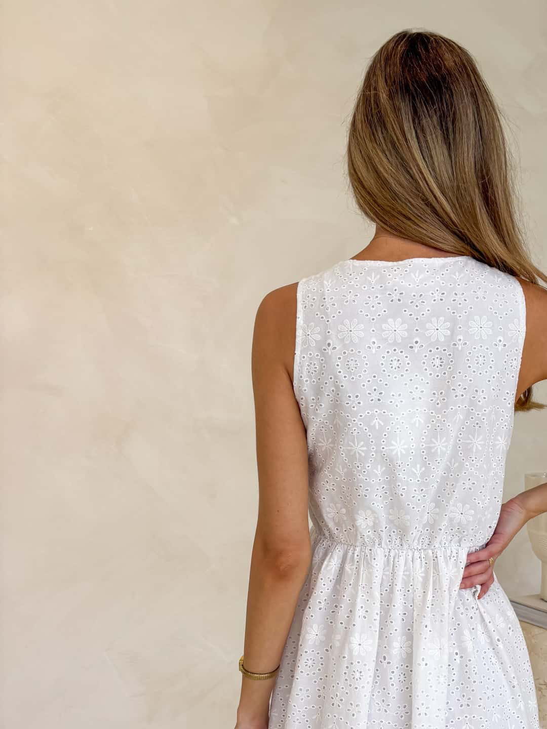 Aysha Dress - White Anglaise