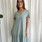 Sally Smock Dress (Pockets) - Sage