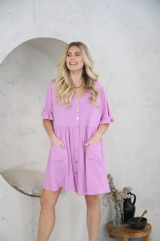 Cleo Mini Dress - Lilac