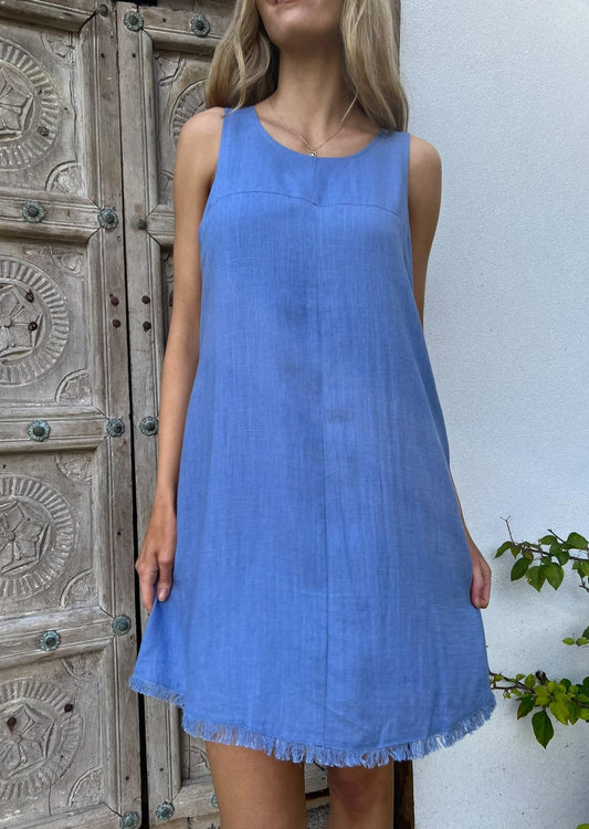 Freya Dress - Ocean Blue