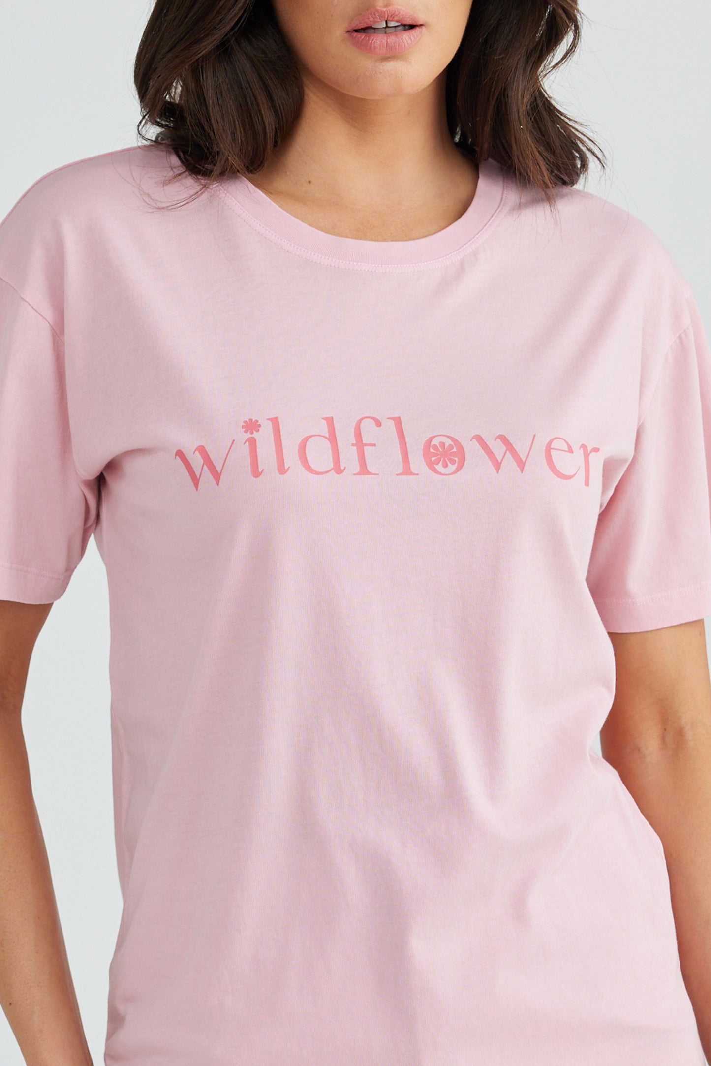 Wildflower Relaxed Tee - Ballet Pink