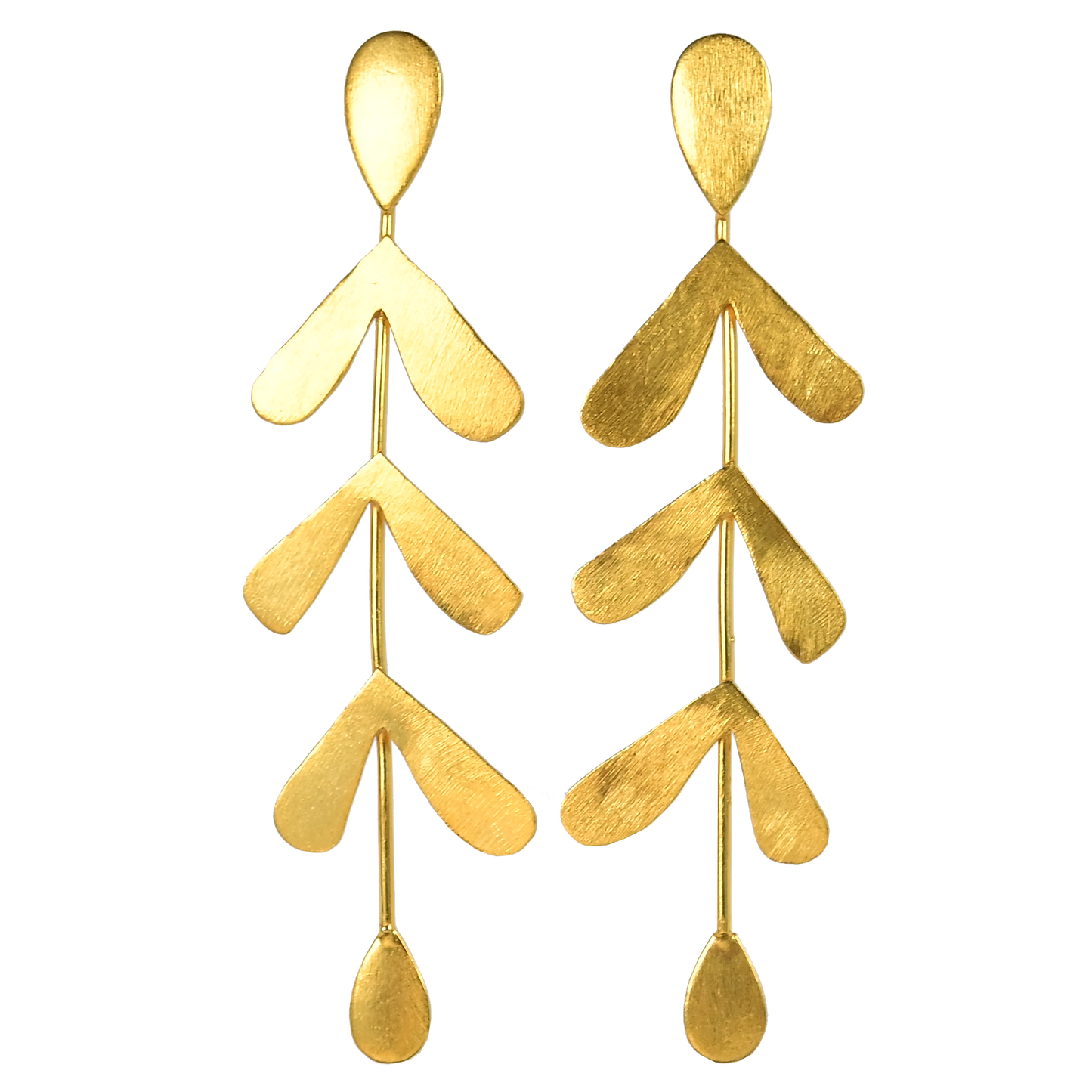 Gold Tiered Earrings