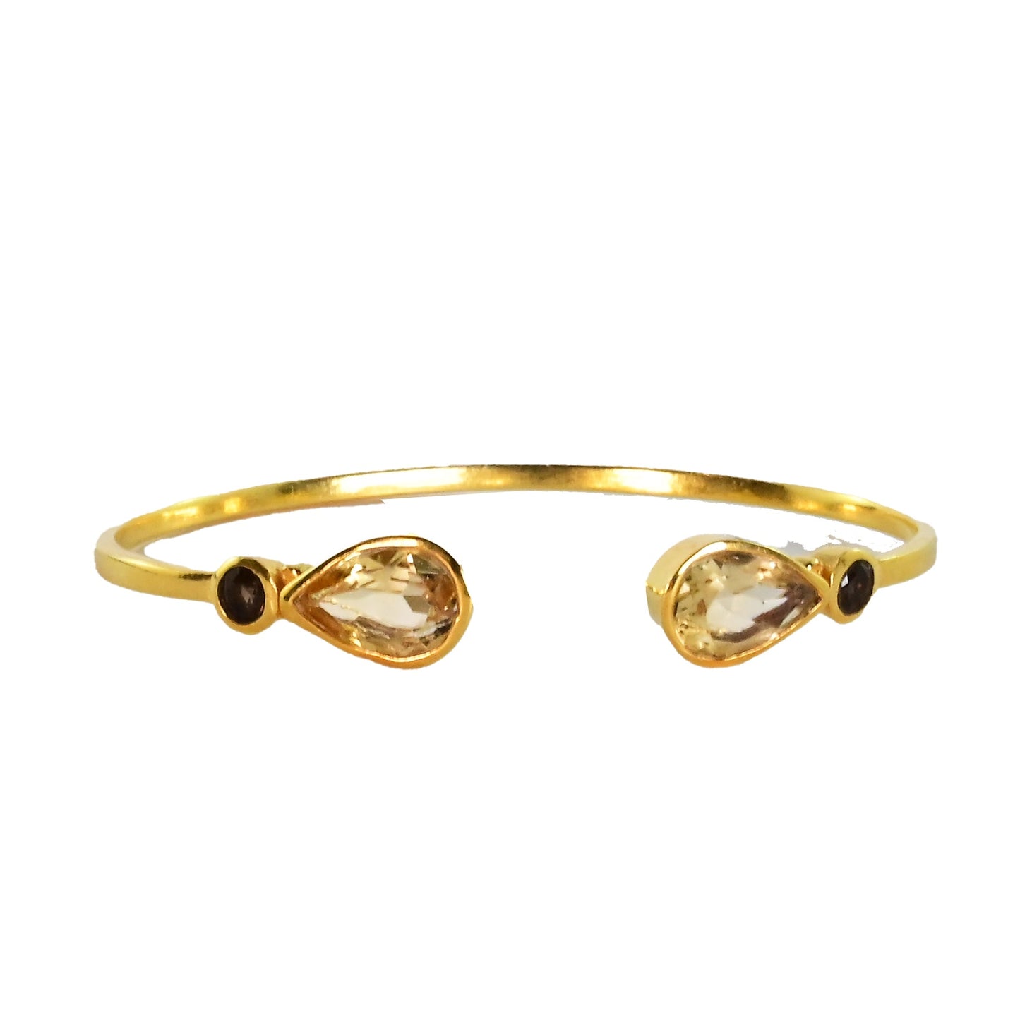 Gold Duo Gemstone Bangle