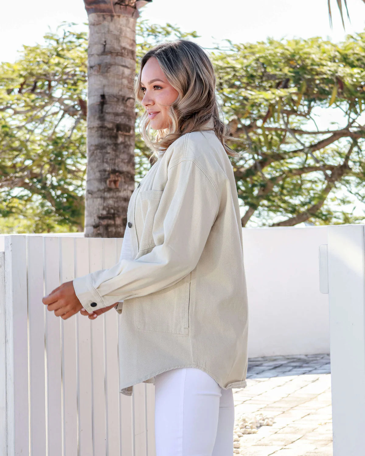 Relaxed Fit Long Sleeve Shacket