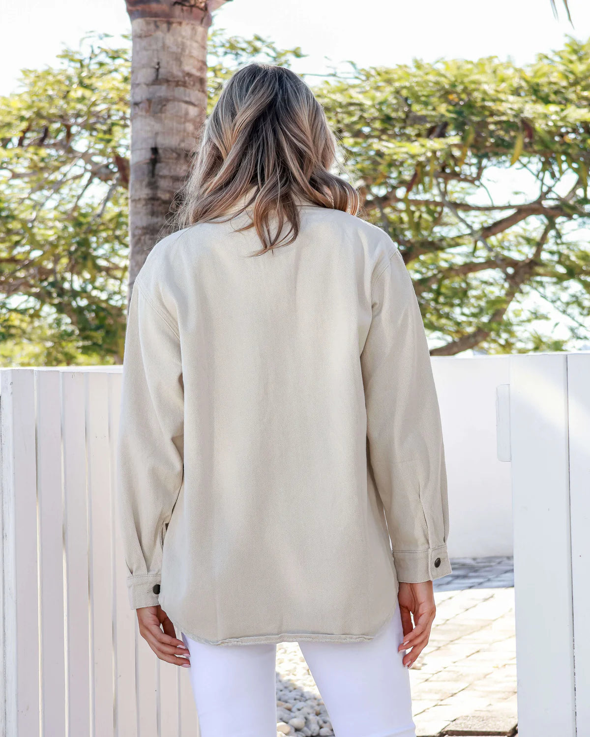 Relaxed Fit Long Sleeve Shacket