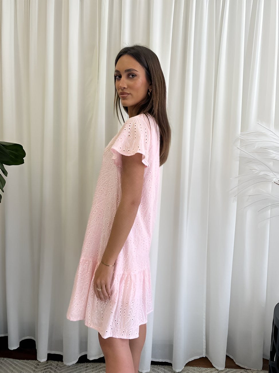 Betty Smock Dress - Baby Pink