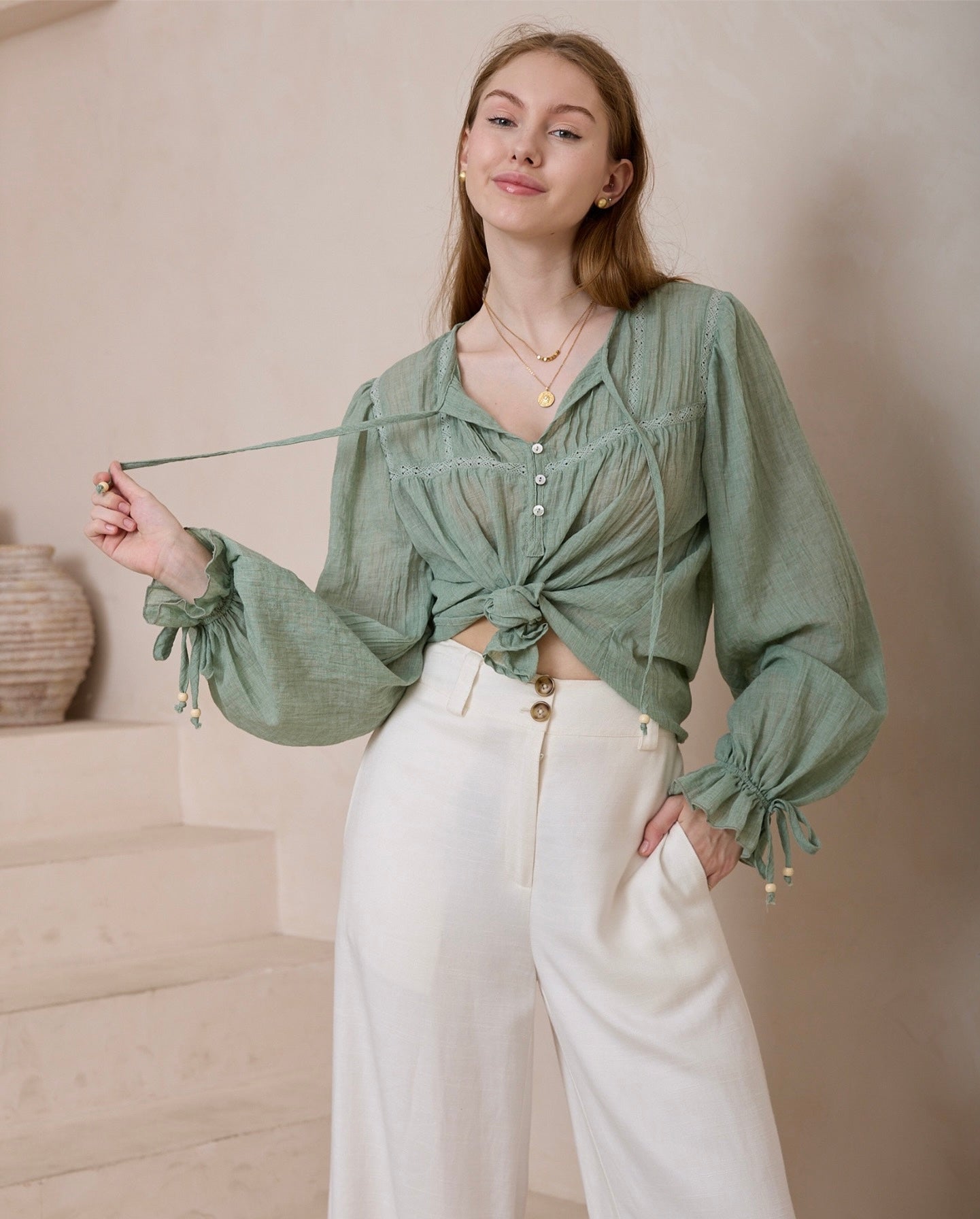 Yvonne Blouse - Sage