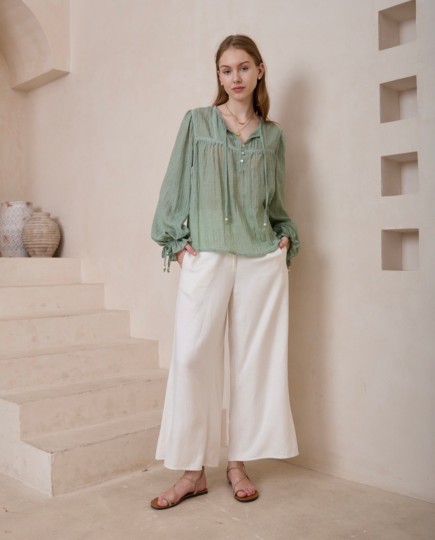 Yvonne Blouse - Sage