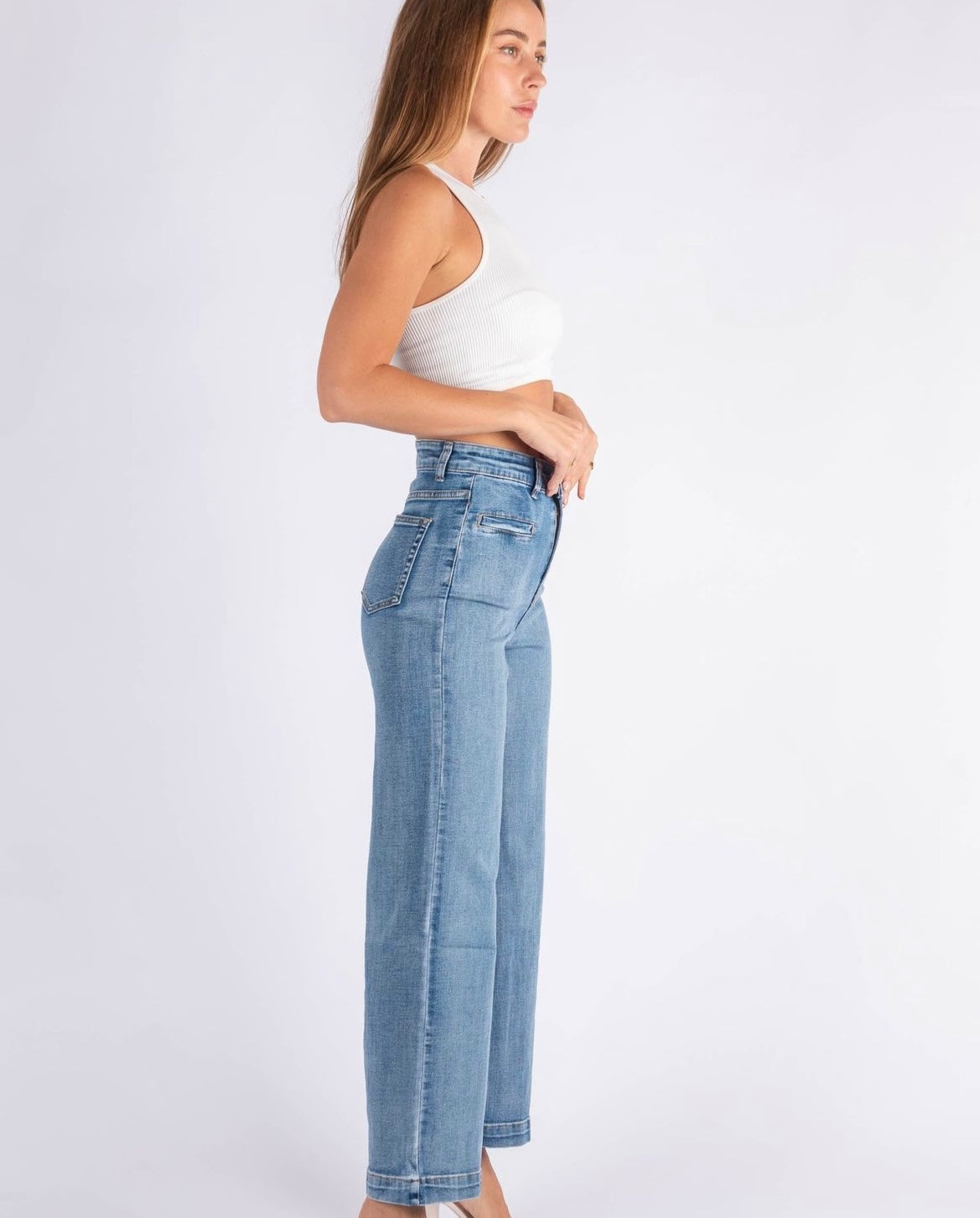 Maddie Flared Jeans - Denim Blue