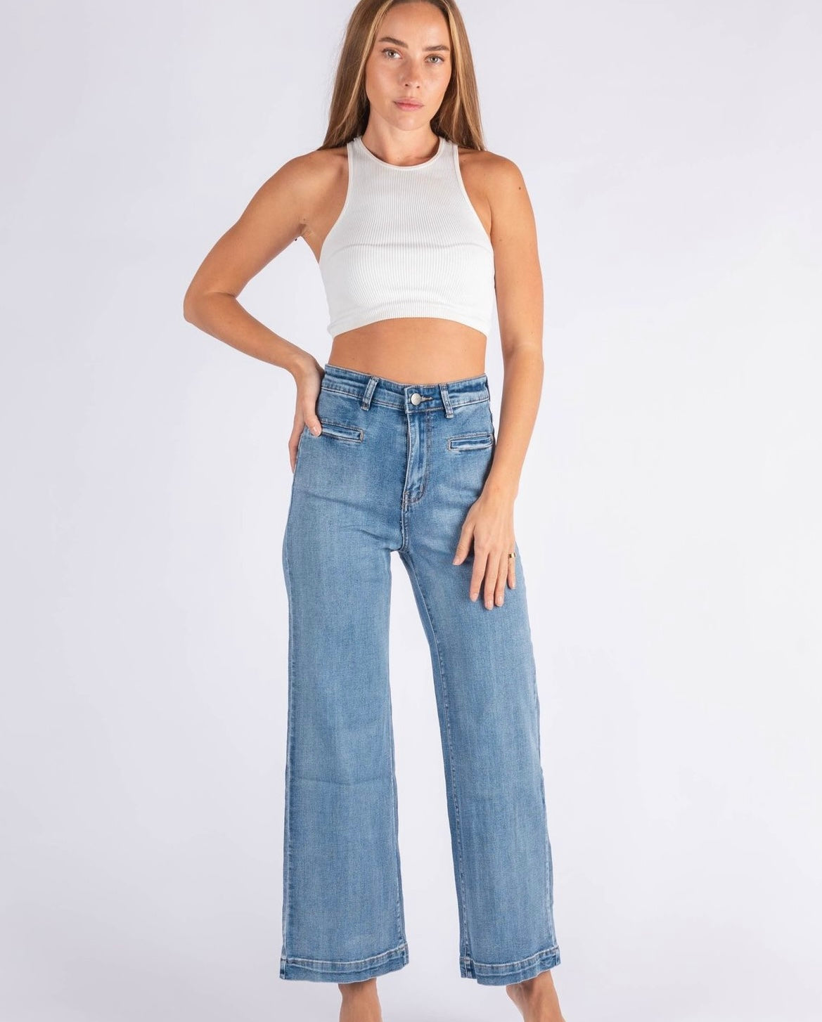 Maddie Flared Jeans - Denim Blue