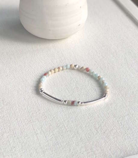 Dainty Blue Sediment Bracelet