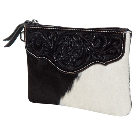 Para Cowhide Clutch - Black/White