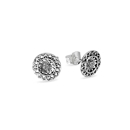 Sunflower Mantra Studs