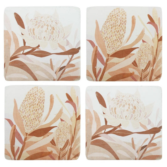 Autumn Blooms Coaster Set