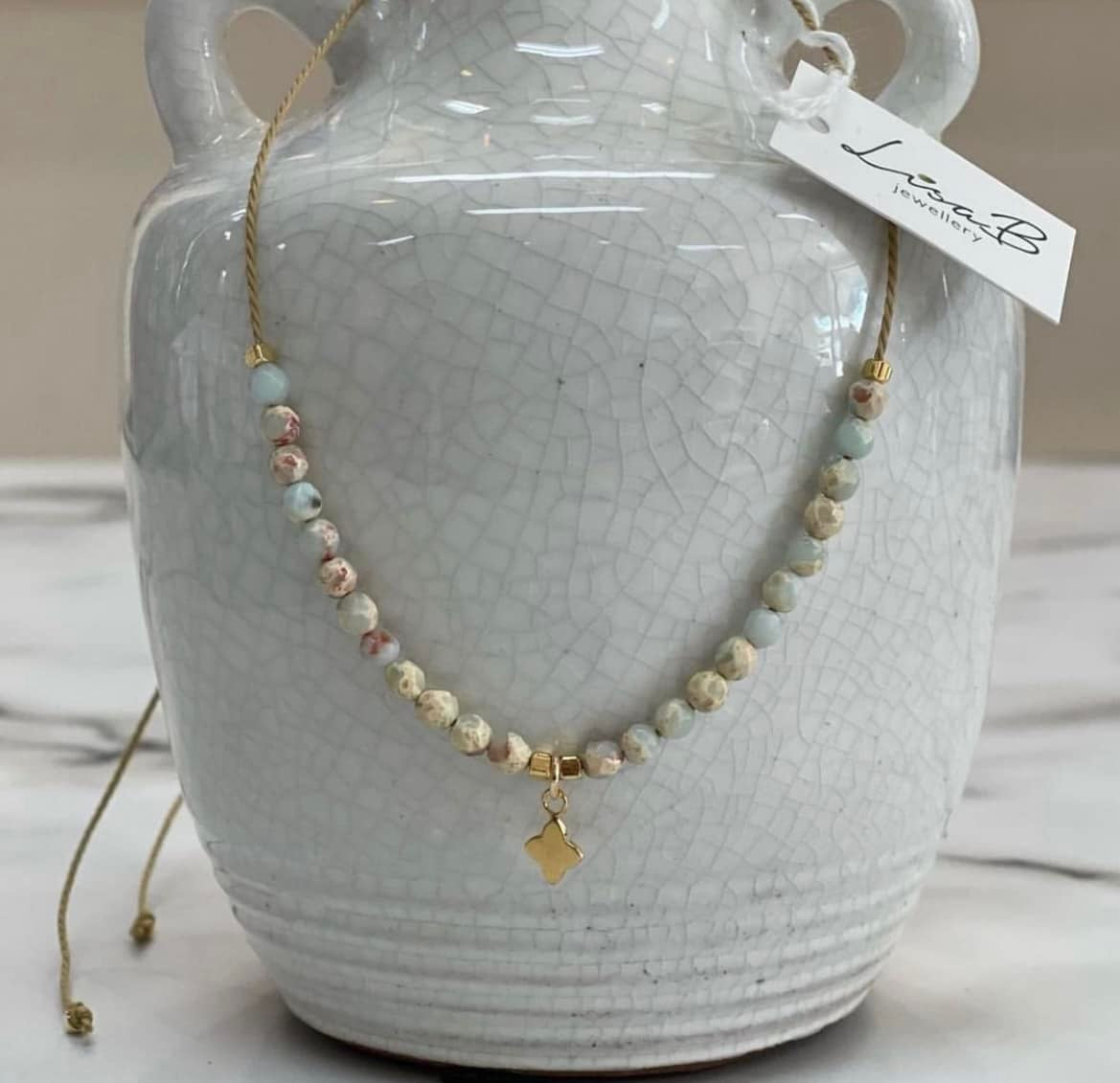 Dainty Blue Sediment Star Necklace