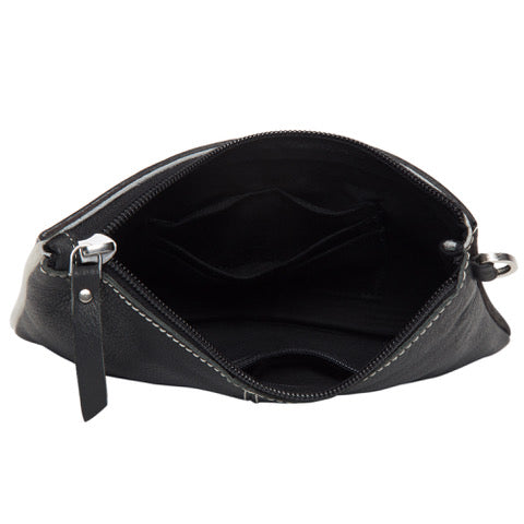 Para Cowhide Clutch - Black/White