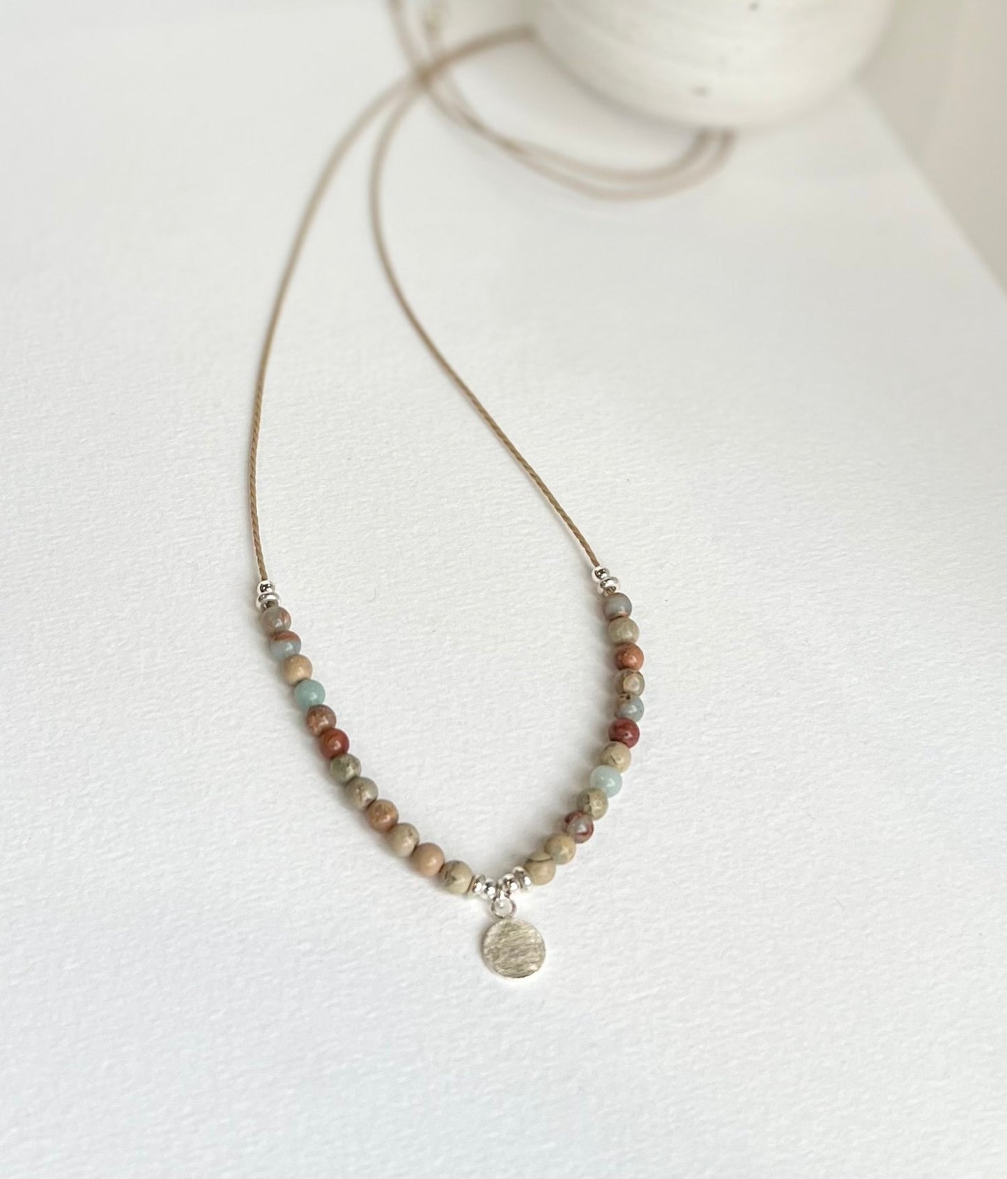 Stamped Terra Jasper Necklace